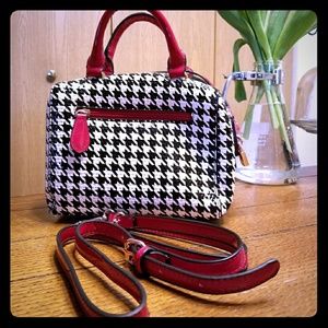 Houndstooth faux leather purse / bag